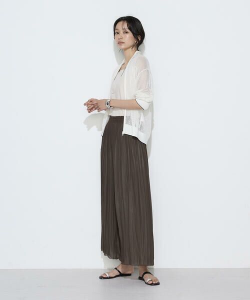 COMME CA PLATINUM / コムサ・プラチナ カーディガン・ボレロ | リネンメッシュ ジップアップカーディガン | 詳細2