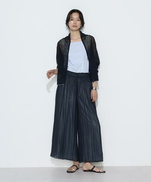 COMME CA PLATINUM / コムサ・プラチナ カーディガン・ボレロ | リネンメッシュ ジップアップカーディガン | 詳細13