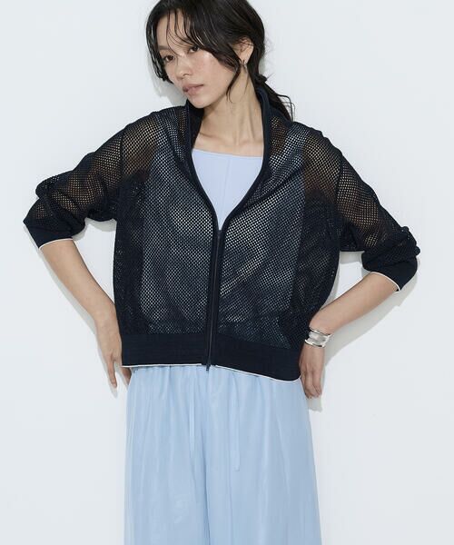 COMME CA PLATINUM / コムサ・プラチナ カーディガン・ボレロ | リネンメッシュ ジップアップカーディガン | 詳細16