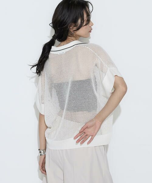 COMME CA PLATINUM / コムサ・プラチナ ニット・セーター | リネンメッシュ スキッパープルオーバー | 詳細7