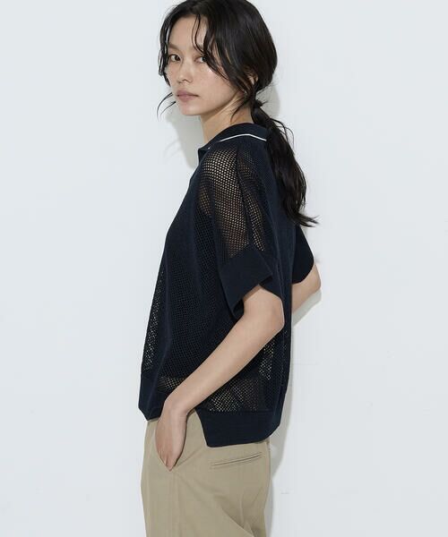 COMME CA PLATINUM / コムサ・プラチナ ニット・セーター | リネンメッシュ スキッパープルオーバー | 詳細13