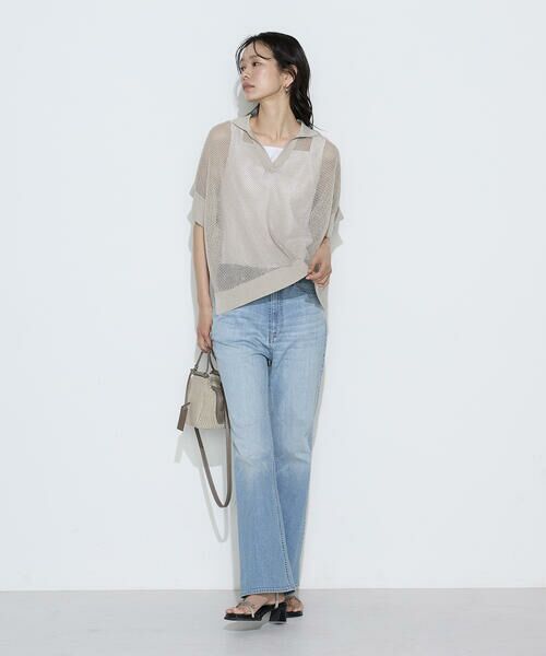 COMME CA PLATINUM / コムサ・プラチナ ニット・セーター | リネンメッシュ スキッパープルオーバー | 詳細17