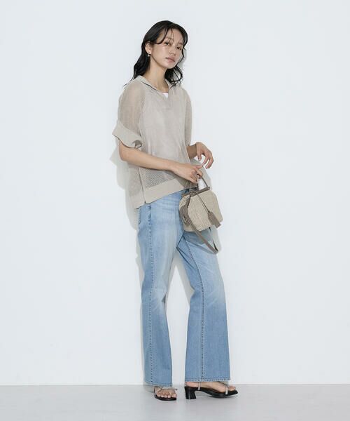 COMME CA PLATINUM / コムサ・プラチナ ニット・セーター | リネンメッシュ スキッパープルオーバー | 詳細19