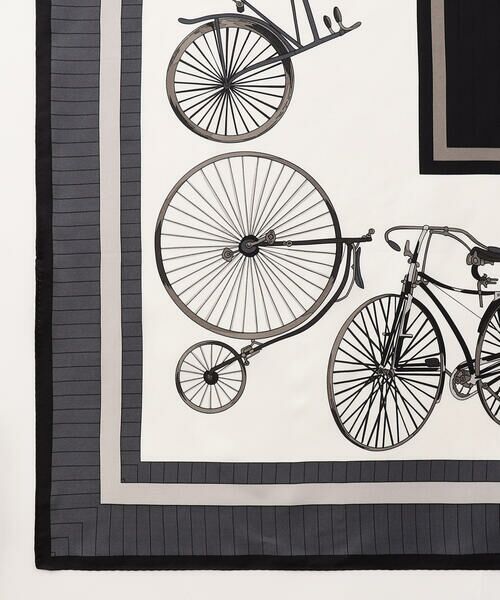 COMME CA PLATINUM / コムサ・プラチナ マフラー・ショール・スヌード・ストール | 自転車柄 スカーフ | 詳細3