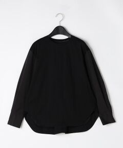 COMME CA PLATINUM / コムサ・プラチナ カットソー | プレーティング天竺 袖カフスカットソー