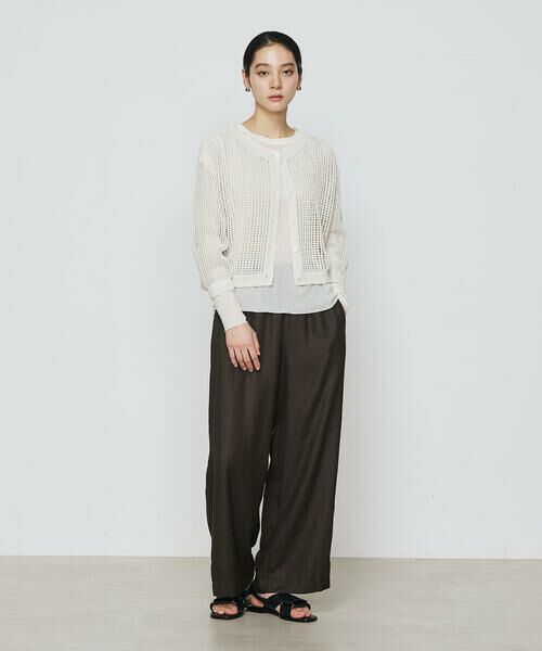 COMME CA PLATINUM / コムサ・プラチナ カーディガン・ボレロ | 和紙×peフリーゼヤーン スクエアメッシュ2WAYカーディガン | 詳細1