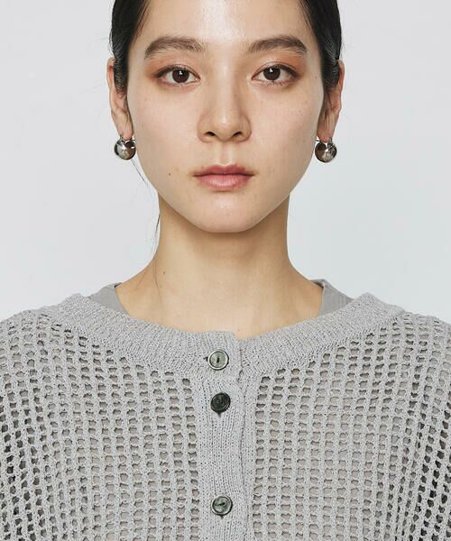COMME CA PLATINUM / コムサ・プラチナ カーディガン・ボレロ | 和紙×peフリーゼヤーン スクエアメッシュ2WAYカーディガン | 詳細16