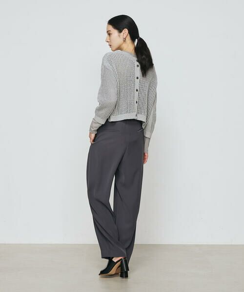 COMME CA PLATINUM / コムサ・プラチナ カーディガン・ボレロ | 和紙×peフリーゼヤーン スクエアメッシュ2WAYカーディガン | 詳細7