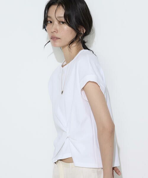 COMME CA PLATINUM / コムサ・プラチナ カットソー | コットン強撚ポンチ デザインタックシャツ | 詳細3