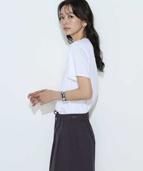 COMME CA PLATINUM / コムサ・プラチナ Tシャツ | コットン強撚ポンチ ドレープタックシャツ | 詳細2