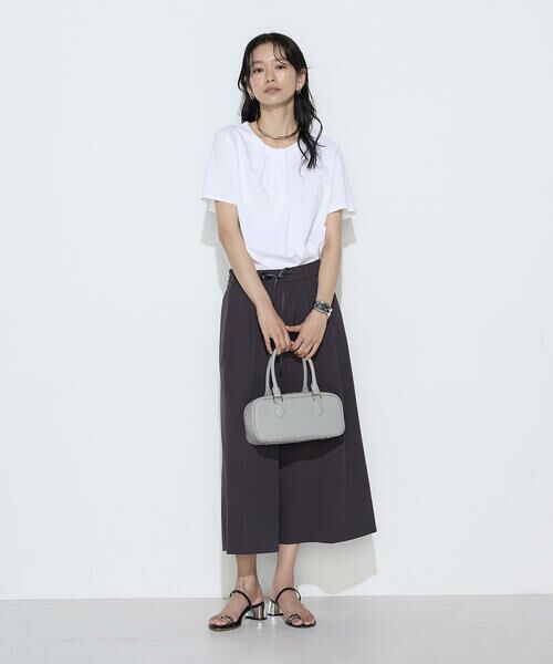 COMME CA PLATINUM / コムサ・プラチナ Tシャツ | コットン強撚ポンチ ドレープタックシャツ | 詳細5