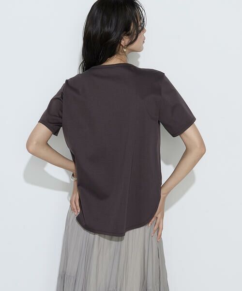 COMME CA PLATINUM / コムサ・プラチナ Tシャツ | コットン強撚ポンチ ドレープタックシャツ | 詳細12