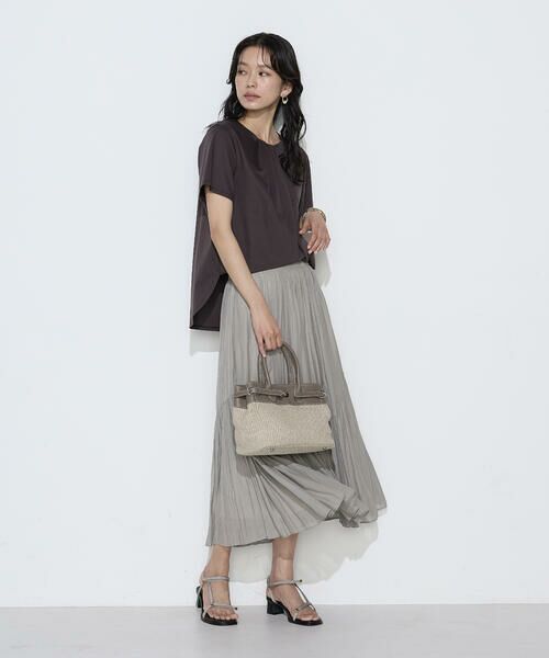 COMME CA PLATINUM / コムサ・プラチナ Tシャツ | コットン強撚ポンチ ドレープタックシャツ | 詳細14