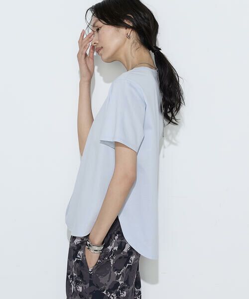 COMME CA PLATINUM / コムサ・プラチナ Tシャツ | コットン強撚ポンチ ドレープタックシャツ | 詳細22