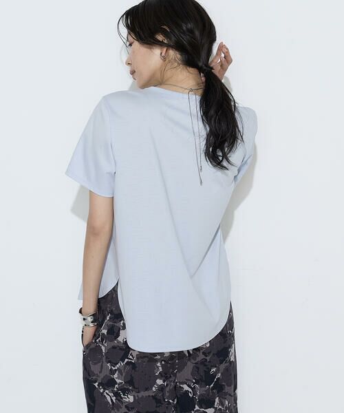 COMME CA PLATINUM / コムサ・プラチナ Tシャツ | コットン強撚ポンチ ドレープタックシャツ | 詳細23