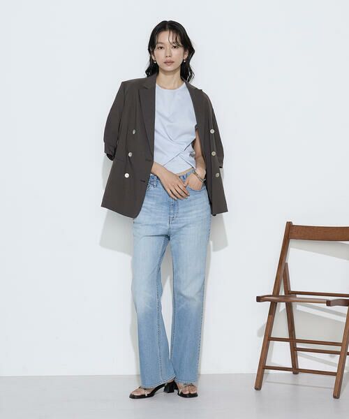 COMME CA PLATINUM / コムサ・プラチナ テーラードジャケット | リネン／トリアセテートストレッチ ダブルブレストジャケット | 詳細11