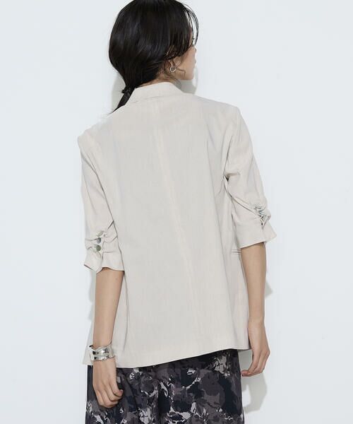 COMME CA PLATINUM / コムサ・プラチナ テーラードジャケット | リネン／トリアセテートストレッチ ダブルブレストジャケット | 詳細22