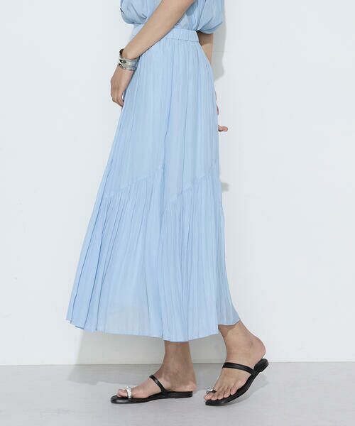 COMME CA PLATINUM / コムサ・プラチナ ロング・マキシ丈スカート | 【セットアップ対応】カッセンシフォンオーガンジー アシンメトリーギャザースカート | 詳細22