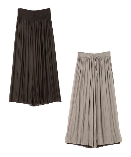 COMME CA PLATINUM / コムサ・プラチナ その他パンツ | 割繊×シフォン プリーツパンツ | 詳細30