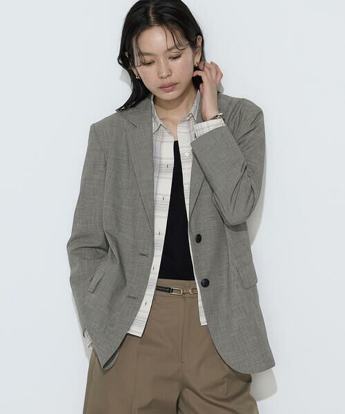 COMME CA PLATINUM / コムサ・プラチナ テーラードジャケット | ストレッチミニ千鳥 ジャケット(15:ベージュ系)