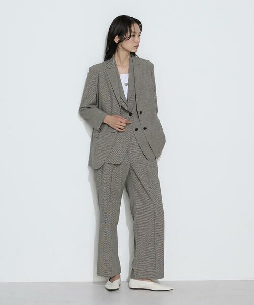 COMME CA PLATINUM / コムサ・プラチナ ベスト | ストレッチミニ千鳥 ジレ | 詳細12