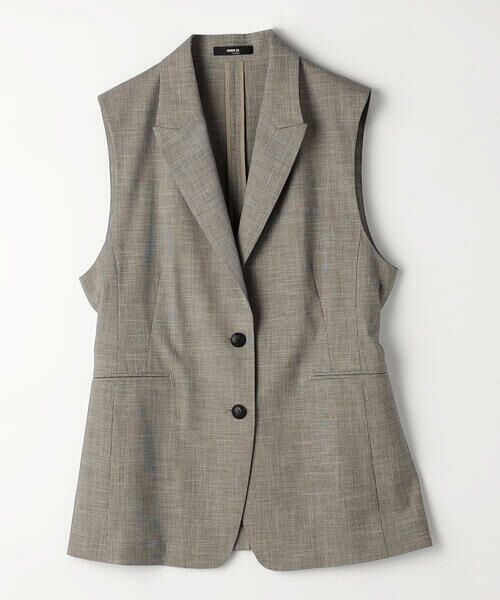 COMME CA PLATINUM / コムサ・プラチナ ベスト | ストレッチミニ千鳥 ジレ | 詳細18