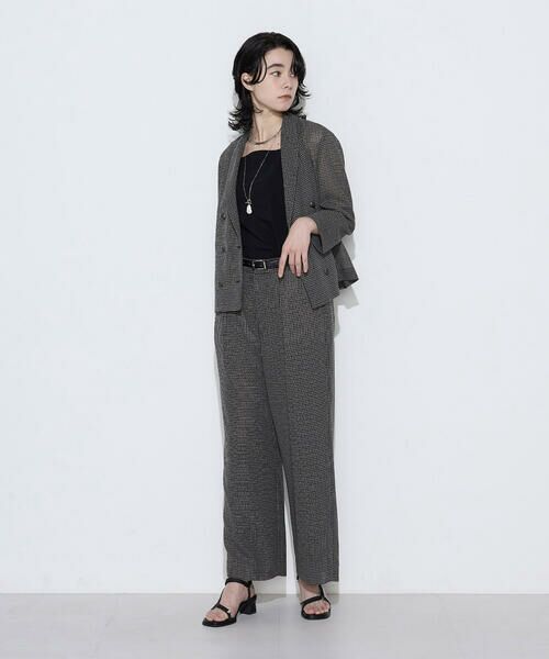 COMME CA PLATINUM / コムサ・プラチナ テーラードジャケット | 【セットアップ対応】シアーチェックジャケット | 詳細2