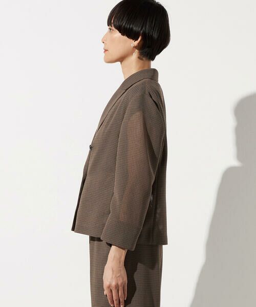 COMME CA PLATINUM / コムサ・プラチナ テーラードジャケット | 【セットアップ対応】シアーチェックジャケット | 詳細16