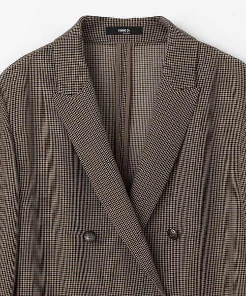 COMME CA PLATINUM / コムサ・プラチナ テーラードジャケット | 【セットアップ対応】シアーチェックジャケット | 詳細26