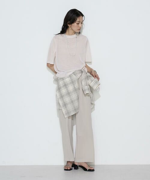 COMME CA PLATINUM / コムサ・プラチナ その他パンツ | トリポリカラミ ワイドパンツ | 詳細19