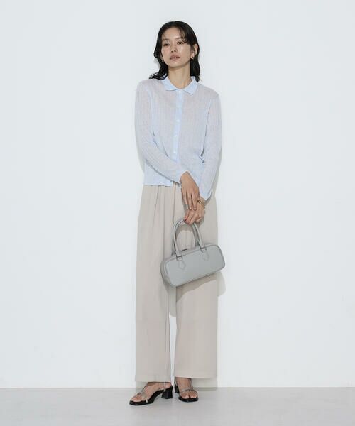 COMME CA PLATINUM / コムサ・プラチナ カーディガン・ボレロ | レーヨンイタリア糸 ワイドリブポロカーディガン | 詳細24