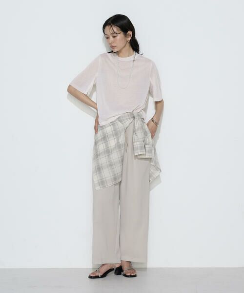 COMME CA PLATINUM / コムサ・プラチナ ニット・セーター | レーヨンイタリア糸 半袖プルオーバー | 詳細1