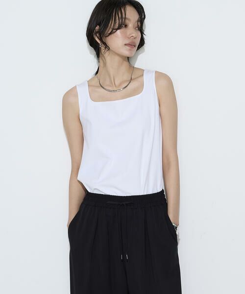 COMME CA PLATINUM / コムサ・プラチナ タンクトップ | ファインコットンフライス 2WAYインナー | 詳細13