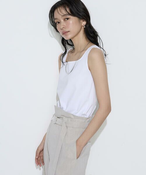 COMME CA PLATINUM / コムサ・プラチナ タンクトップ | ファインコットンフライス 2WAYインナー | 詳細9