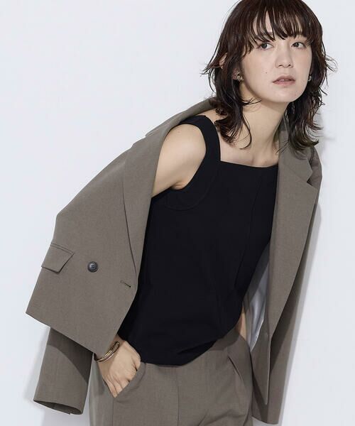 COMME CA PLATINUM / コムサ・プラチナ タンクトップ | ファインコットンフライス 2WAYインナー | 詳細30