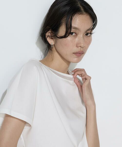 COMME CA PLATINUM / コムサ・プラチナ Tシャツ | ダブルフェイス ニット付きTシャツ | 詳細3