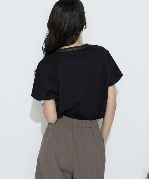 COMME CA PLATINUM / コムサ・プラチナ Tシャツ | ダブルフェイス ニット付きTシャツ | 詳細12