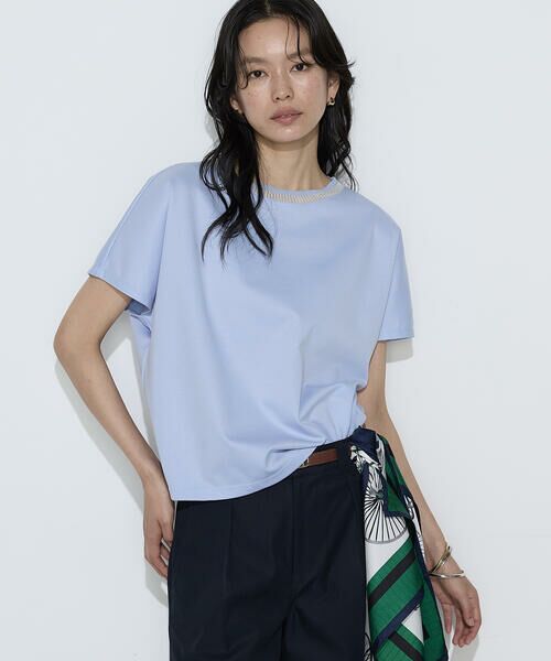 COMME CA PLATINUM / コムサ・プラチナ Tシャツ | ダブルフェイス ニット付きTシャツ | 詳細23