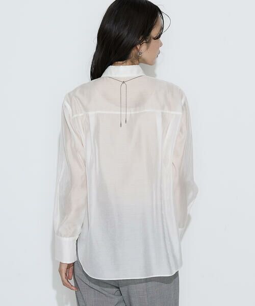 COMME CA PLATINUM / コムサ・プラチナ シャツ・ブラウス | シアーキュプラシルク シャツ | 詳細4