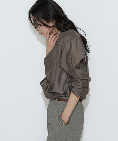 COMME CA PLATINUM / コムサ・プラチナ シャツ・ブラウス | シアーキュプラシルク シャツ | 詳細13