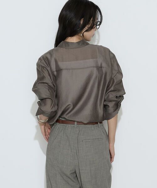 COMME CA PLATINUM / コムサ・プラチナ シャツ・ブラウス | シアーキュプラシルク シャツ | 詳細14