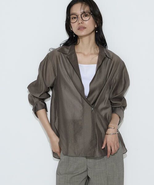 COMME CA PLATINUM / コムサ・プラチナ シャツ・ブラウス | シアーキュプラシルク シャツ | 詳細15