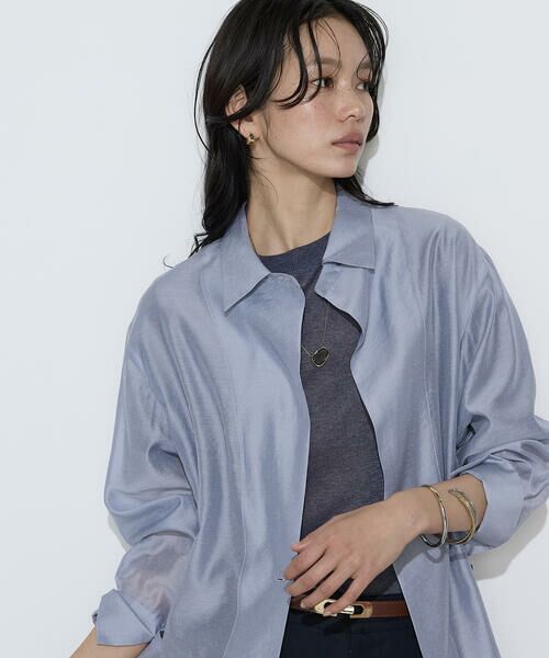 COMME CA PLATINUM / コムサ・プラチナ シャツ・ブラウス | シアーキュプラシルク シャツ | 詳細22