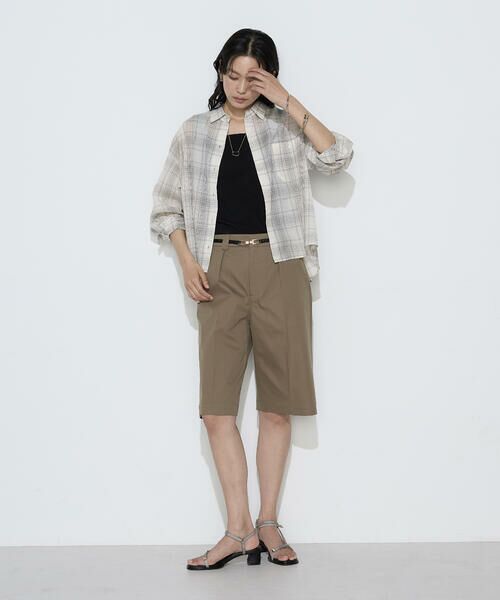 COMME CA PLATINUM / コムサ・プラチナ シャツ・ブラウス | モノトーンシアーチェック シャツ | 詳細2