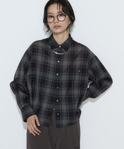 COMME CA PLATINUM / コムサ・プラチナ シャツ・ブラウス | モノトーンシアーチェック シャツ | 詳細21
