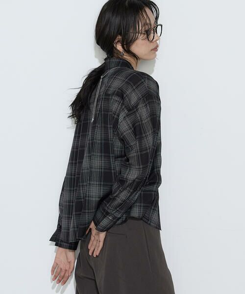 COMME CA PLATINUM / コムサ・プラチナ シャツ・ブラウス | モノトーンシアーチェック シャツ | 詳細23