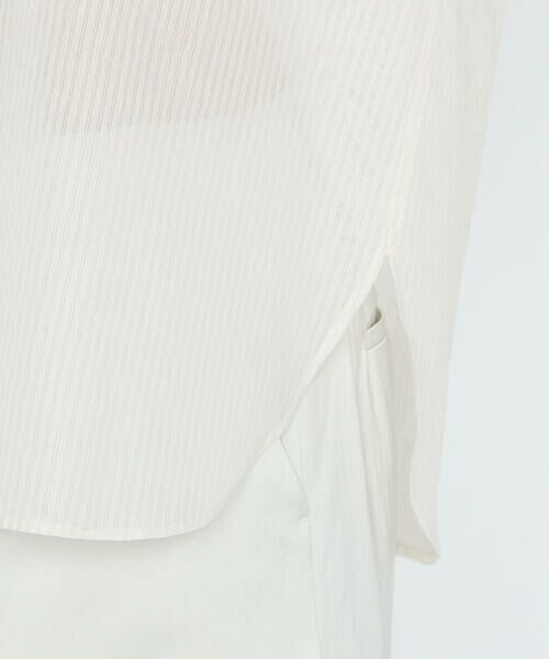 COMME CA PLATINUM / コムサ・プラチナ シャツ・ブラウス | シアーストライプ ボウタイシャツ | 詳細8