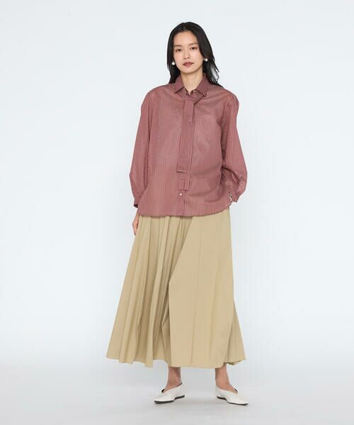 COMME CA PLATINUM / コムサ・プラチナ シャツ・ブラウス | シアーストライプ ボウタイシャツ | 詳細10