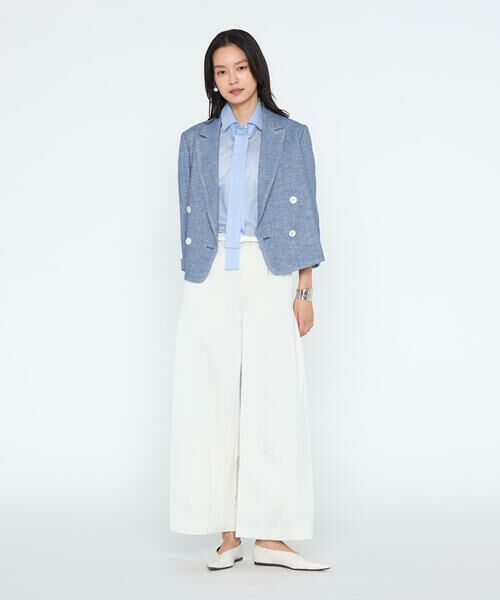 COMME CA PLATINUM / コムサ・プラチナ シャツ・ブラウス | シアーストライプ ボウタイシャツ | 詳細16