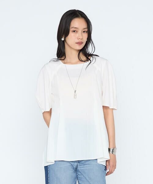COMME CA PLATINUM / コムサ・プラチナ シャツ・ブラウス | シルキーポプリン ペプラムブラウス | 詳細5